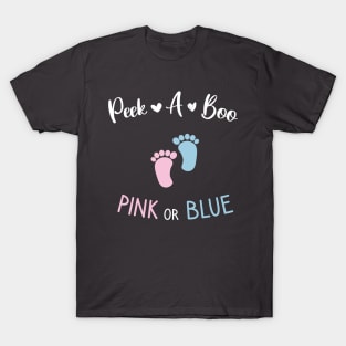 Peek a boo pink or blue, Pregnancy, Family Matching T-Shirt T-Shirt